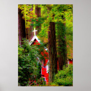 Póster Poster de la Iglesia del País Rojo