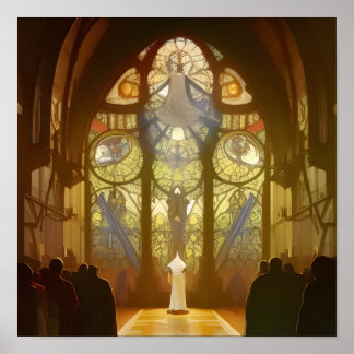 Póster Poster de la Iglesia del Servicio Dominical