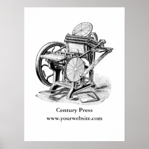 Póster Poster de la imprenta con letras de Damon y Peets