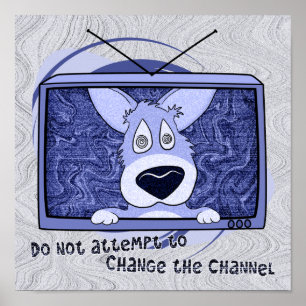 Póster Poster de la invasión de la televisión del Corgi