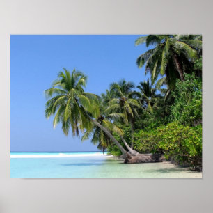 Póster Poster de la isla de Maldivas - de Athuruga