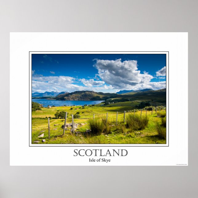 Póster Poster de la Isla de Skye en Escocia (Frente)
