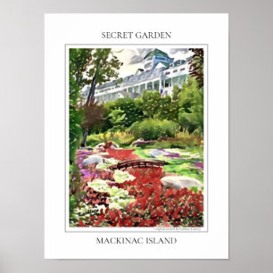 Póster Poster de la isla Mackinac de Secret Garden
