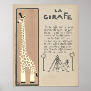 Póster Poster de la jirafa