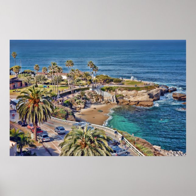 Póster Poster de La Jolla Cove de San Diego (Frente)