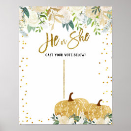 Póster Poster de la Junta de Votación de la Calabaza Blan