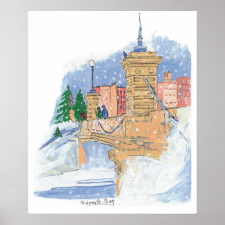 Póster Poster de la Laguna Snowfall