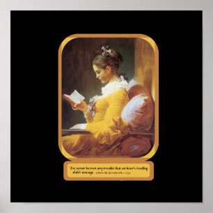 Póster Poster de la lectura de la mujer