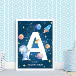 Póster Poster de la letra 'A' de la aventura espacial del