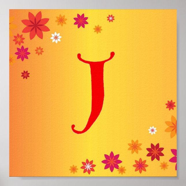 Póster Poster de la letra J (Frente)