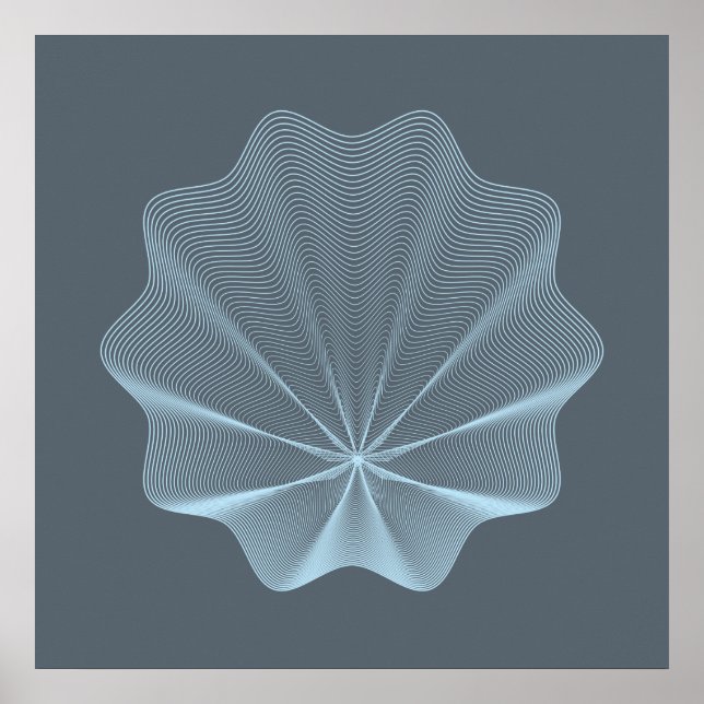 Póster Poster de la línea azul de mar I (Frente)