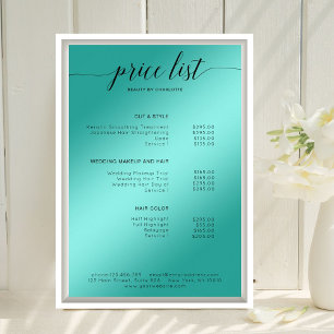 Póster Poster de la lista de precios de Green-Glow (Imita