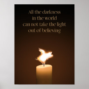 Póster Poster de la llama de la velas de cerdo volador