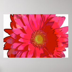 Póster Poster de la lona de la margarita del Gerbera de