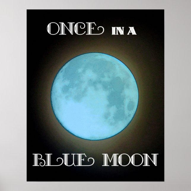 Póster Poster de la luna azul (Frente)