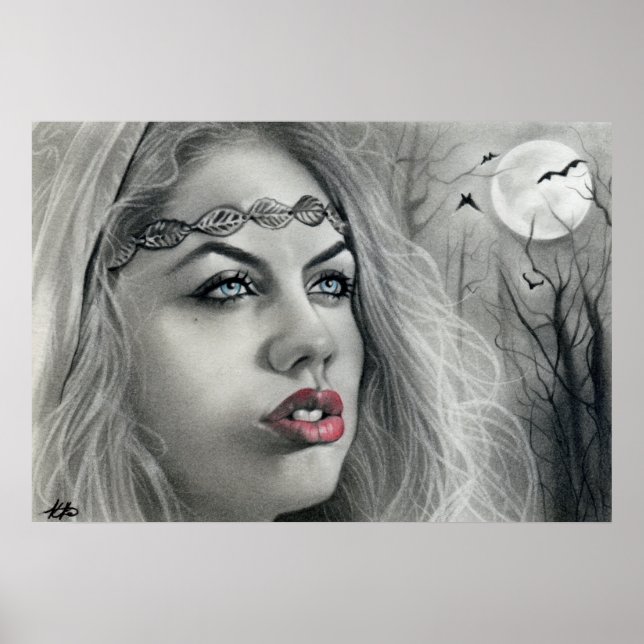 Póster Poster De La Luna De Belleza Oscura Sombra (Frente)