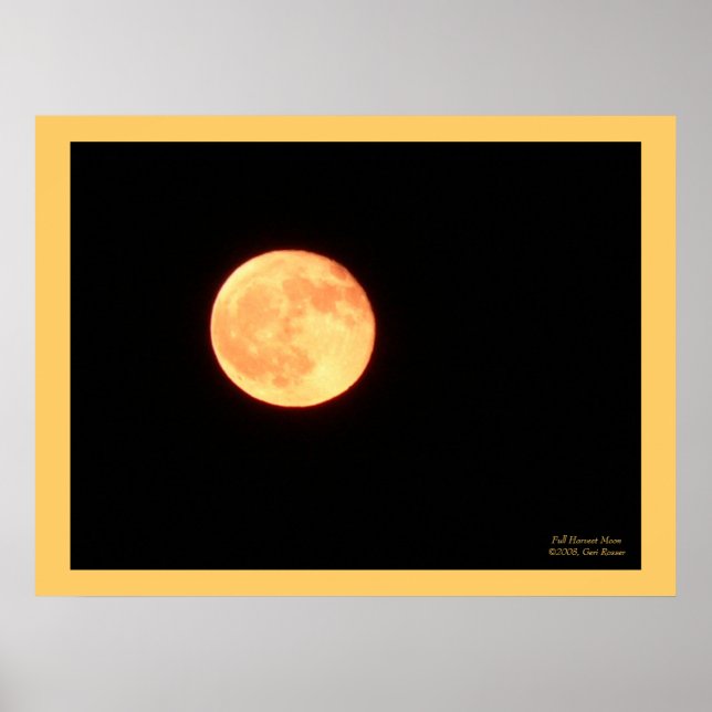 Póster Poster de la luna de cosecha completa (Frente)