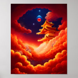 Póster Poster de la Luna Roja