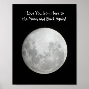 Póster Poster de la luna te amo desde aquí hasta la luna