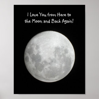Póster Poster de la luna te amo desde aquí hasta la luna