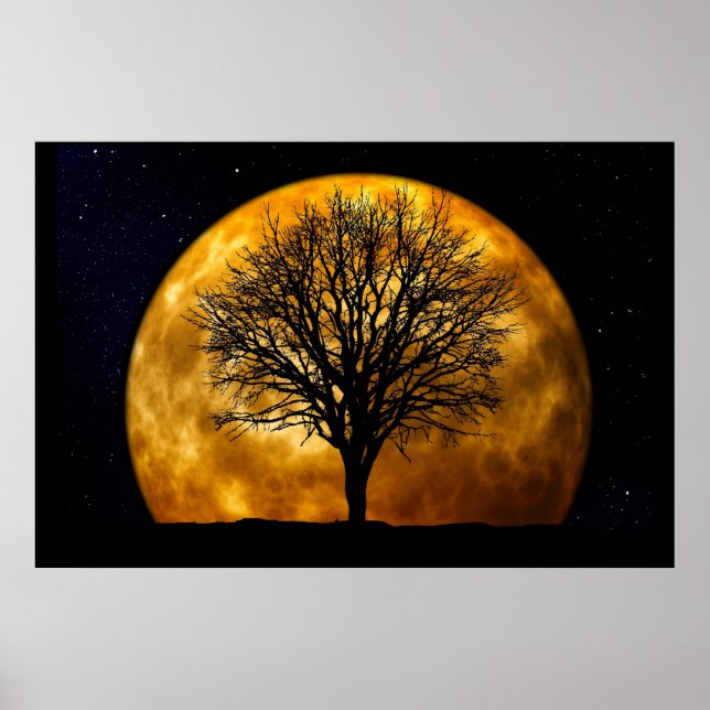 Póster Poster de la Luna y el Árbol-Personalizable (Frente)