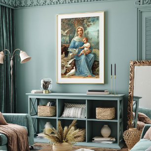 Póster Poster de la Madonna Azul francesa