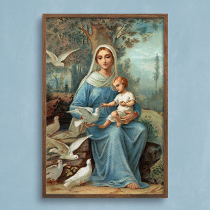 Póster Poster de la Madonna Azul francesa