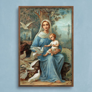 Póster Poster de la Madonna Azul francesa