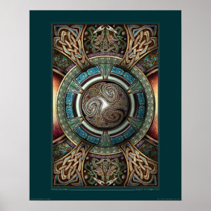 Póster Poster de la mandala de Triskelion (16x20")