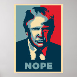 Póster Poster de la manifestación contra Trump: NOPE