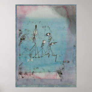 Póster Poster de la máquina de Paul Klee Twittering