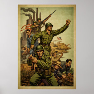 Póster Poster de la Marcha de Soldados inspirada en la er