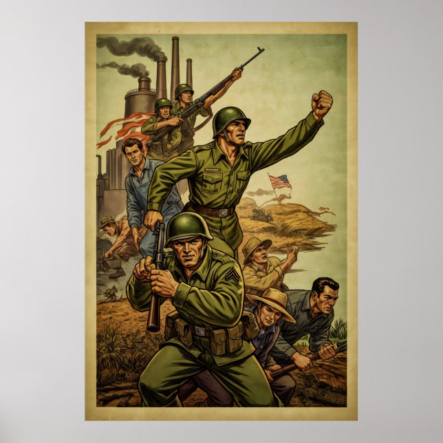 Póster Poster de la Marcha de Soldados inspirada en la er (Frente)