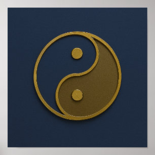 Póster Poster de la Marina de Yin Yang en Bronze