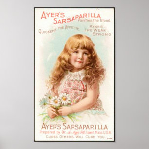 Póster Poster de la medicina de la zarzaparrilla