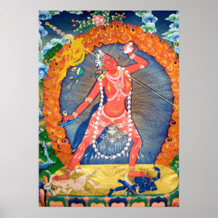 Póster Poster de la meditación de Vajra Yogini