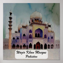 Póster Poster de la Mezquita Wazir Khan