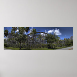 Póster poster de la "Montaña de Madera Tropical"