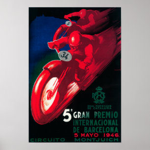 Póster Poster de la motocicleta de 5 Gran Premio
