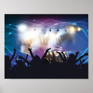 Póster Poster de la muchedumbre del concierto