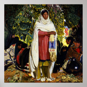 Póster poster de la mujer del nativo americano