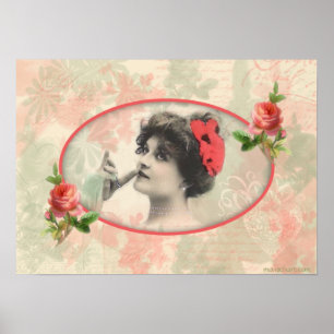 Póster Poster de la mujer del Victorian