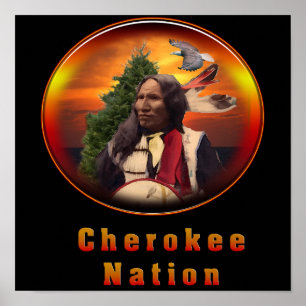 Póster Poster de la Nación de Cherokee