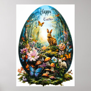 Póster Poster de la Naturaleza de los Huevos de Pascua