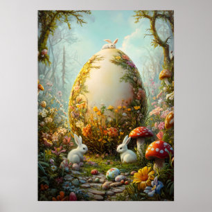Póster Poster de la naturaleza del bosque de la fantasía 