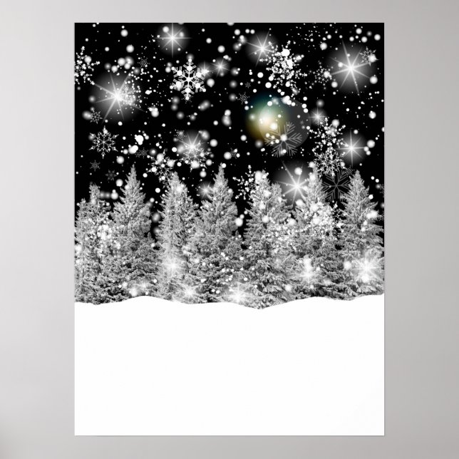 Póster Poster de la nieve del solsticio de invierno (Frente)