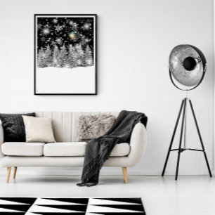 Póster Poster de la nieve del solsticio de invierno
