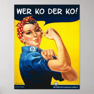 Póster Poster de la Oficina de Guerra de Vintage de Rosie