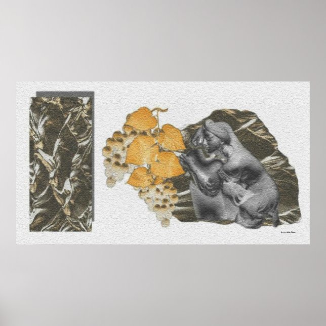 Póster Poster de la olla de vino rota (Frente)