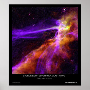 Póster Poster de la onda de ráfaga de la supernova del
